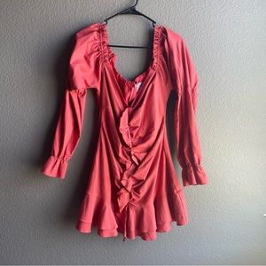 Beautiful Boho scarlet color short dress